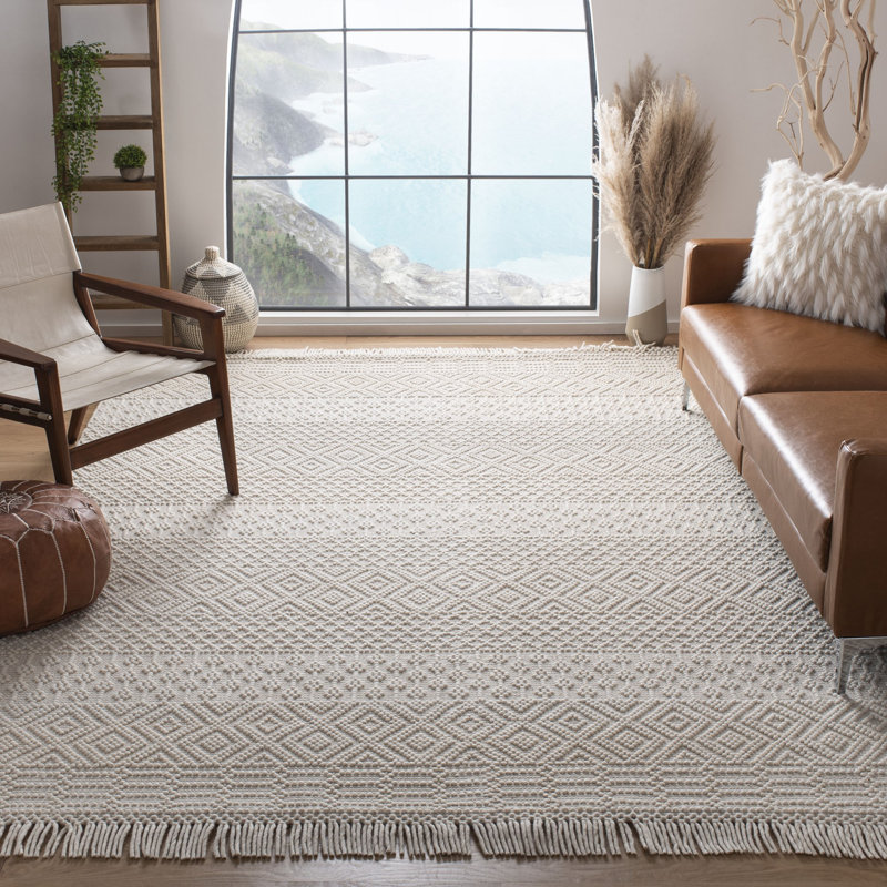 Langley Street Aldeline Handmade Flatweave Wool Ivory Rug & Reviews